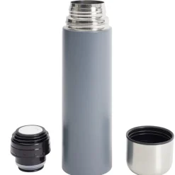 Bouteille isotherme thermos inox 500ml avec tasse intégrée gris foncé Ø7xH24cm < Gifi Clearance