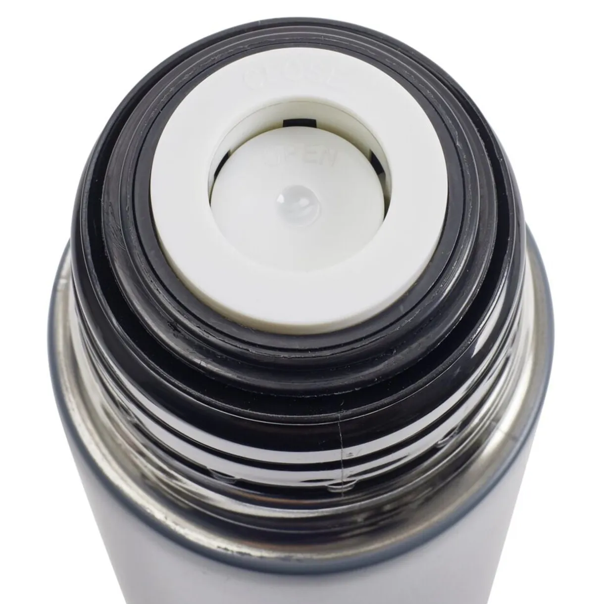 Bouteille isotherme thermos inox 500ml avec tasse intégrée gris foncé Ø7xH24cm < Gifi Clearance