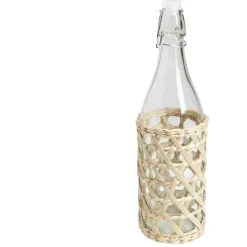 Bouteille limonade 1L verre et raphia Ø8,5xH32cm < Gifi New