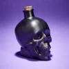 Bouteille poison décoration Halloween crâne en verre noir 10x8,5xH14cm < Gifi