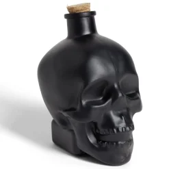 Bouteille poison décoration Halloween crâne en verre noir 10x8,5xH14cm < Gifi