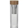 Bouteille à thé en verre et bambou naturel