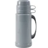Bouteille thermos 1L avec 2 tasses intégrées gris foncé Ø11xH31,5cm < Gifi Outlet