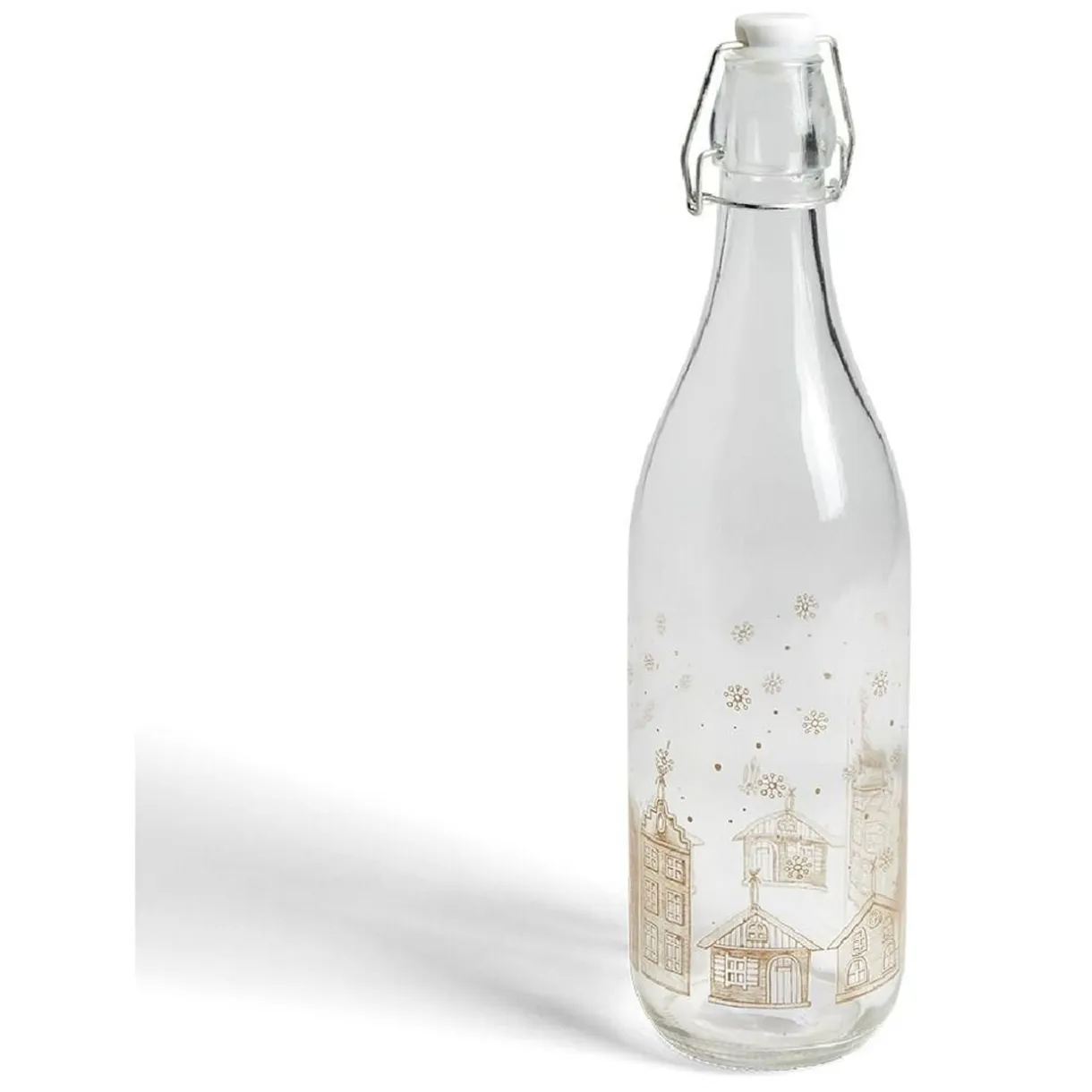 Bouteille verre officina 1L déco Noël - 2 modèles < Gifi New
