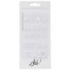 Bouton couture x20 plastique blanc transparent Ø9/11/15mm < Gifi Discount