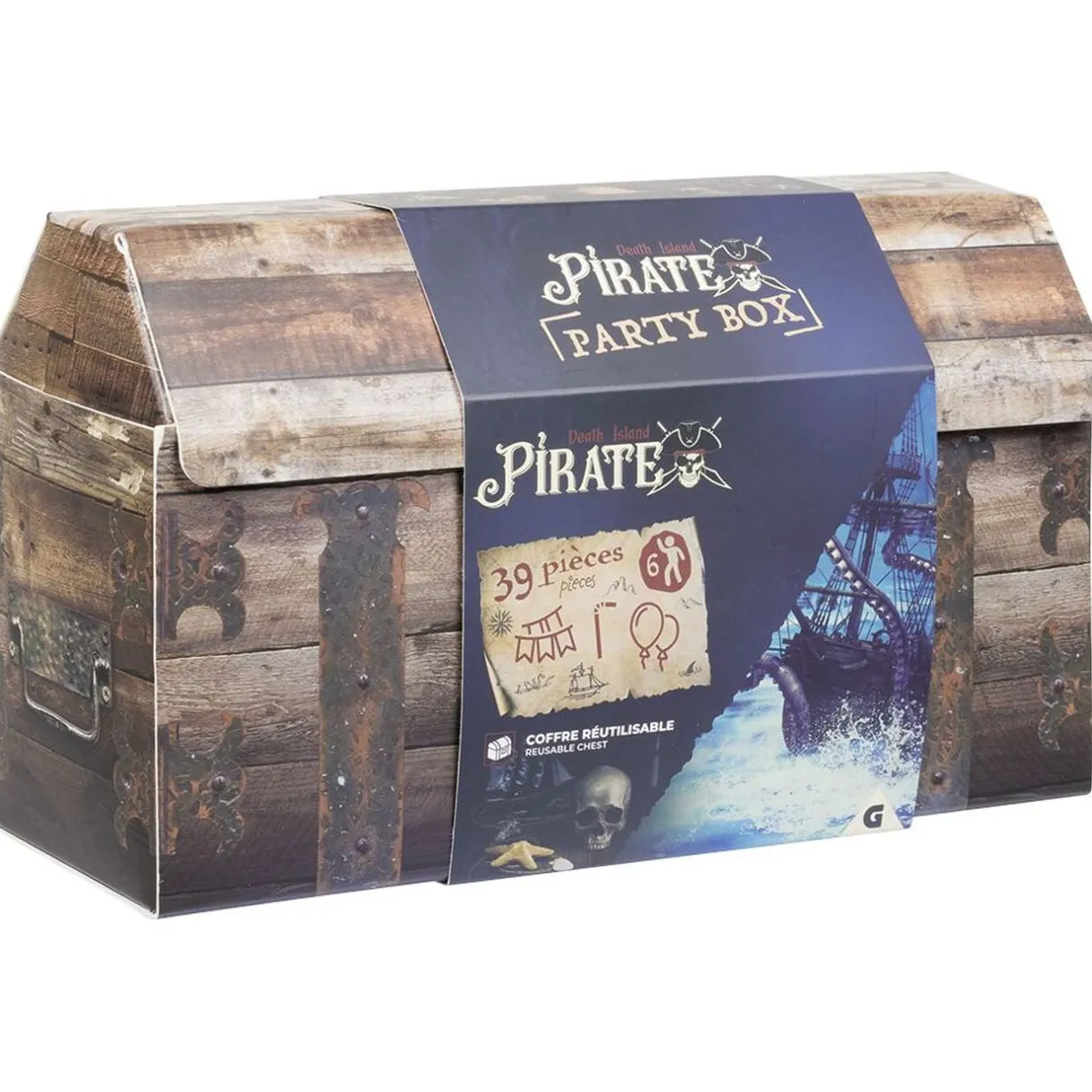 Box coffre décoration Pirate party box 39 pièces < Gifi Discount