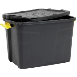 Box de rangement brico noir 60L < Gifi Clearance