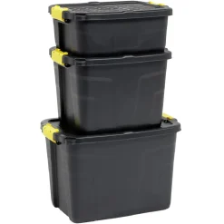 Box de rangement brico noir 60L < Gifi Clearance