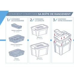 Box de rangement Combi Tontarelli 13 L transparent < Gifi Clearance