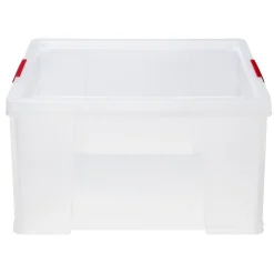 Box de rangement plastique transparent avec couvercle