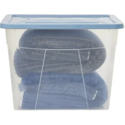 Box de rangement à roulettes plastique 80L (plusieurs modèles)