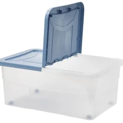 Box dessous de lit bleu 45L