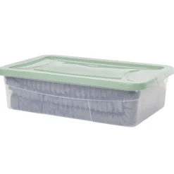 Box dessous de lit transparent et vert 30L < Gifi New