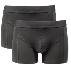 Boxer x2 coton et élasthanne gris (4 tailles S/M/L/XL)