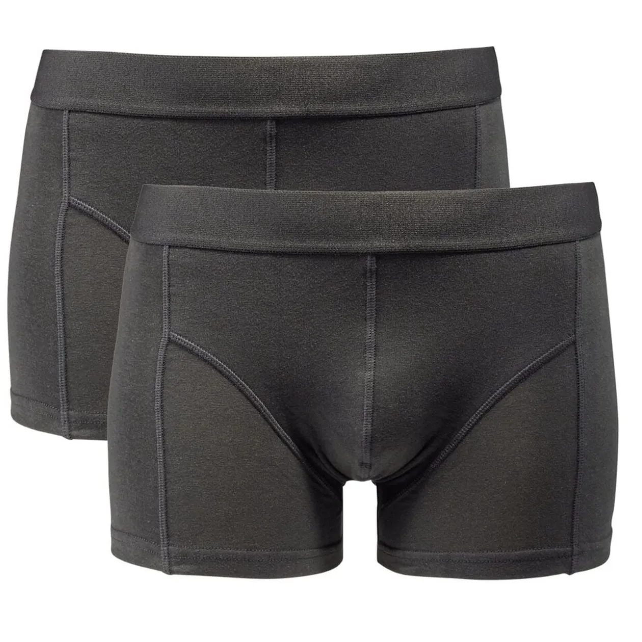 Boxer x2 coton et élasthanne gris (4 tailles S/M/L/XL)