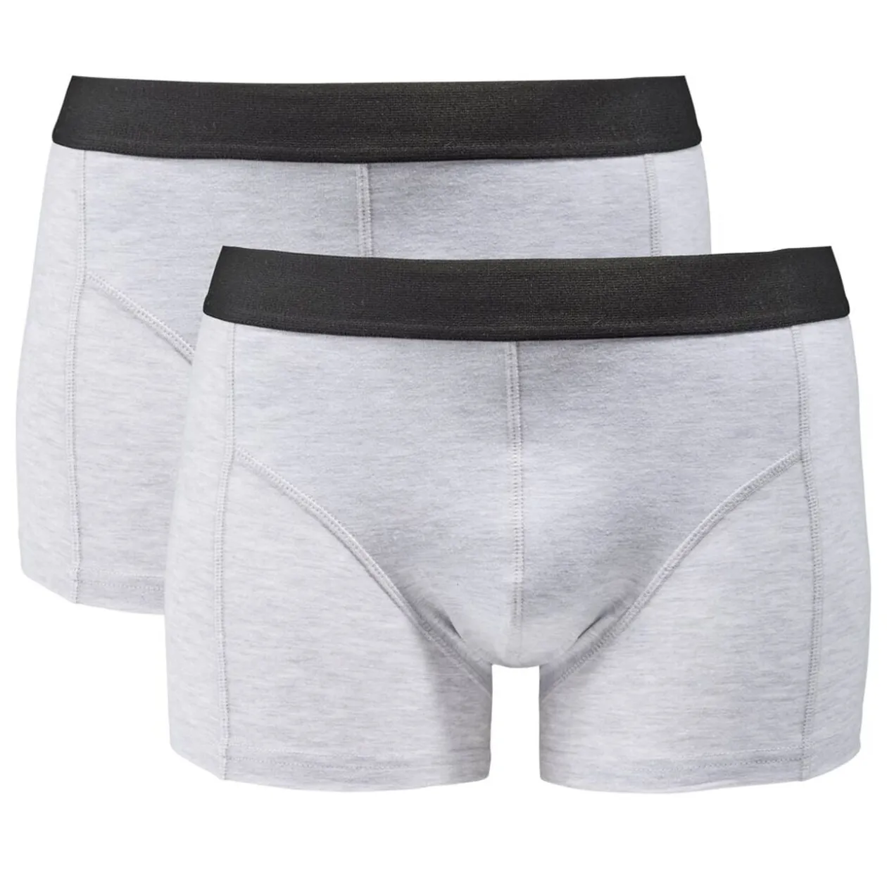 Boxer x2 coton et élasthanne gris (4 tailles S/M/L/XL)