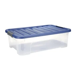 Box plastique 25L avec couvercle à clip 55x17xH39cm < Gifi Clearance