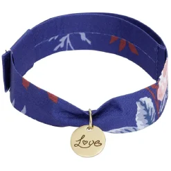 Bracelet ajustable en tissu motif floral avec pendentif Love L19cm < Gifi Best