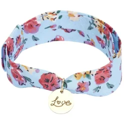 Bracelet ajustable en tissu motif floral avec pendentif Love L19cm < Gifi Best