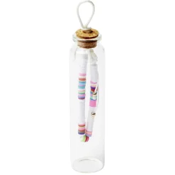 Bracelet ajustable perle plage dans fiole en verre < Gifi