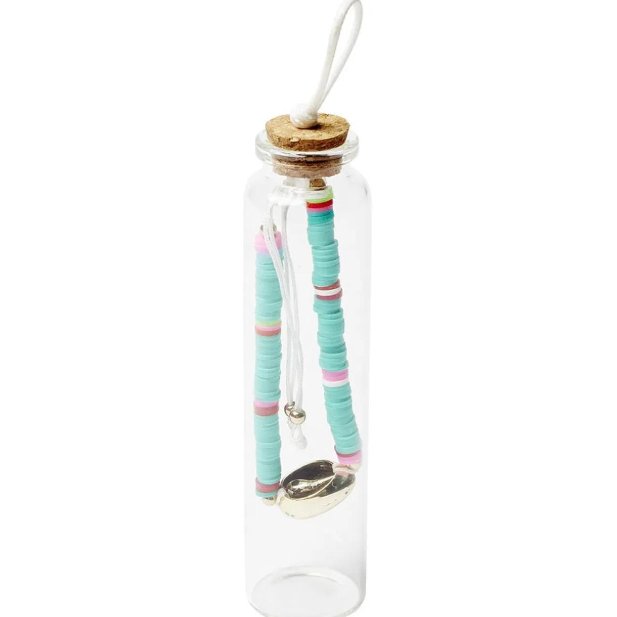 Bracelet ajustable perle plage dans fiole en verre < Gifi