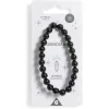 Bracelet crystal fin 26 perles obsidienne noir - Détente