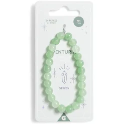 Bracelet crystal large 26 perles aventurine vert - Stress < Gifi New