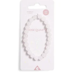 Bracelet crystal large 26 perles quartz rose - Amour