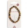 Bracelet crystal large 26 perles oeil du tigre marron - Optimisme < Gifi