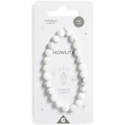 Bracelet crystal large 26 perles Howlite blanc - Stabilité < Gifi