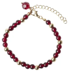Bracelet femme perle de verre et cuivre Ø6cm
