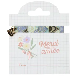 Bracelet remerciement Merci pour cette année pampille coeur L10cm (3 modèles) < Gifi Clearance