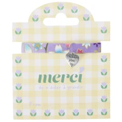 Bracelet remerciement Merci pour cette année pampille coeur L10cm (3 modèles) < Gifi Clearance