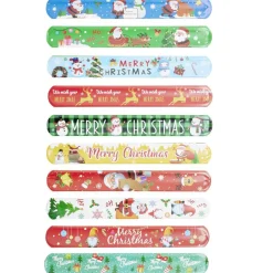 Bracelet slap motif Noël x10 L20cm