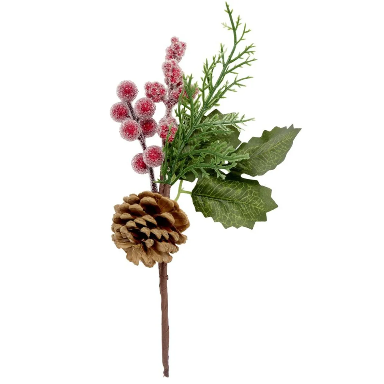Branche de Noël décorative 21cm (6 modèles)