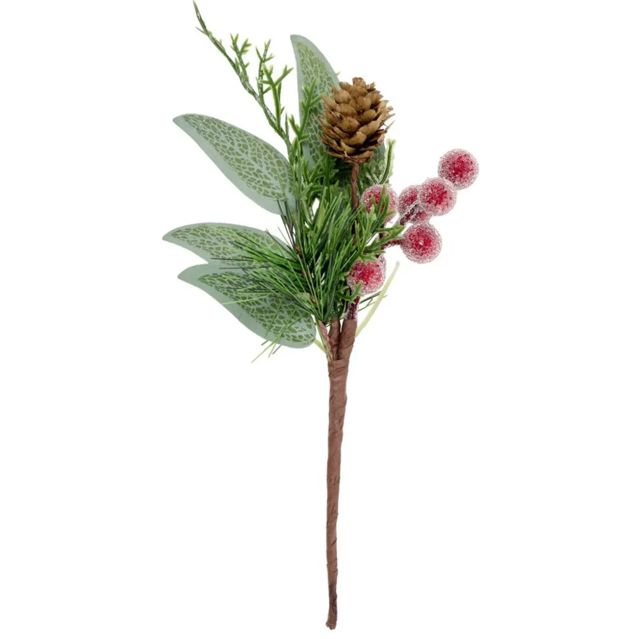Branche de Noël décorative 21cm (6 modèles)