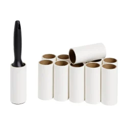 Brosse adhésive avec 12 rouleaux de recharge papier Ø5xH20cm