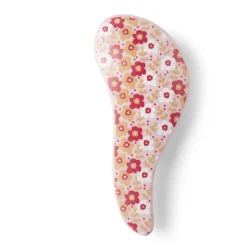 Brosse à cheveux compacte en plastique imprimé 4 coloris