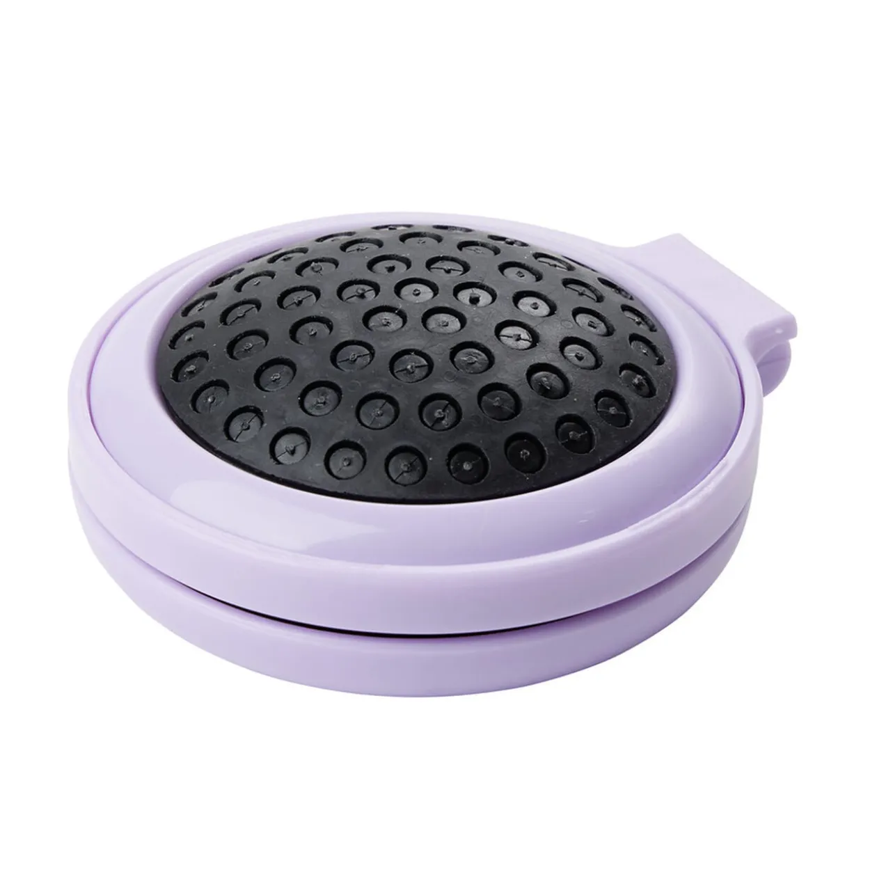 Brosse à cheveux pliable ronde avec miroir Ø6,5cm (3 modèles)