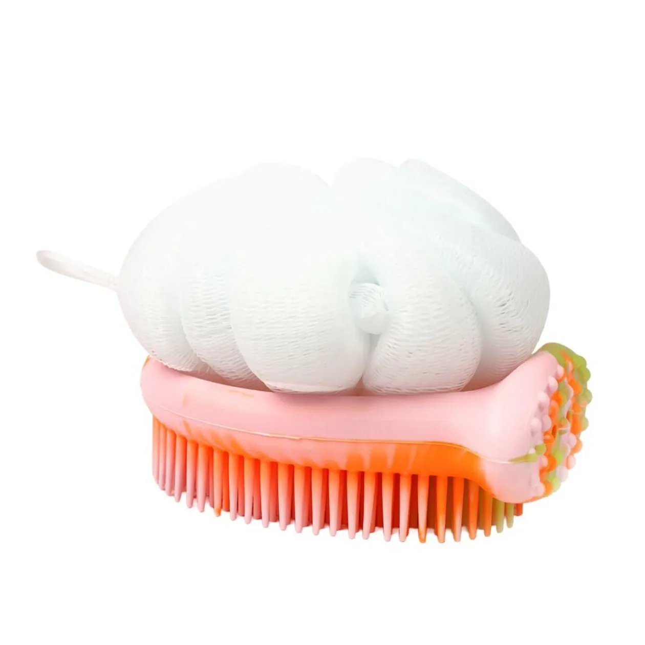 Brosse de douche multiface blanche 11x9xH6cm