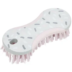 Brosse de nettoyage décorée 16x7x3,5cm rose < Gifi Best