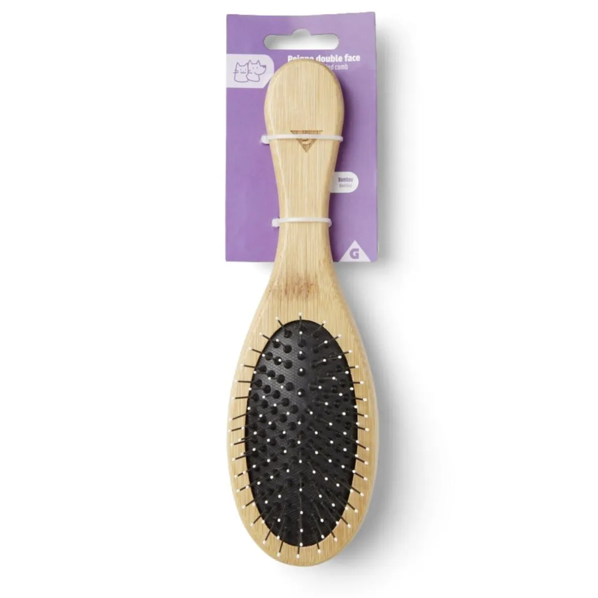 Brosse double face animaux manche bambou < Gifi Clearance