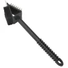 Brosse et raclette à barbecue en acier et plastique noir L36cm