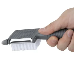 Brosse multifonction ustensile cuisine 5en1 acier et plastique gris L18,5cm < Gifi Discount