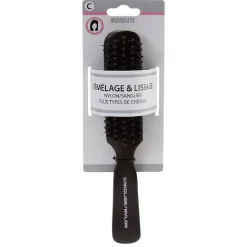 Brosse plate multi-usages en bois nylon/sanglier