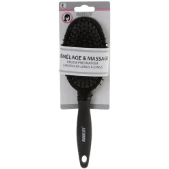 Brosse pneumatique ovale picots perlés pvc noir < Gifi New