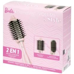 Brosse soufflante céramique et plastique rose L25cm