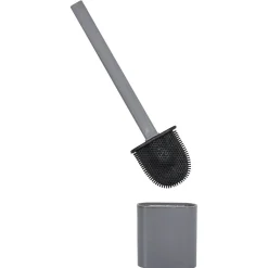 Brosse WC silicone gris