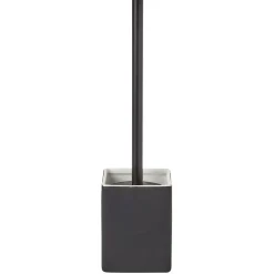 Brosse WC socle carré grès noir 9,2x9,2xH36cm < Gifi Sale