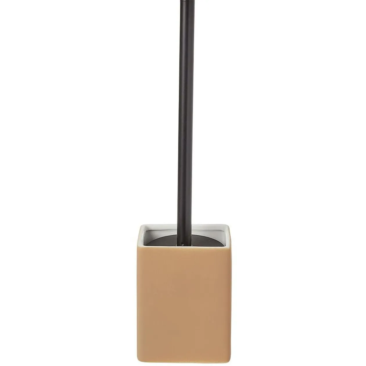 Brosse WC socle carré grès rouge terracotta 9,2x9,2xH36cm